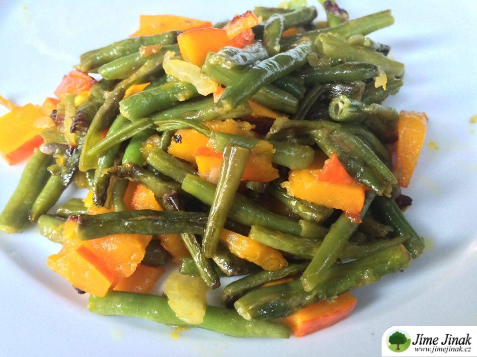 Zelené fazolky s dýní Jíme Jinak